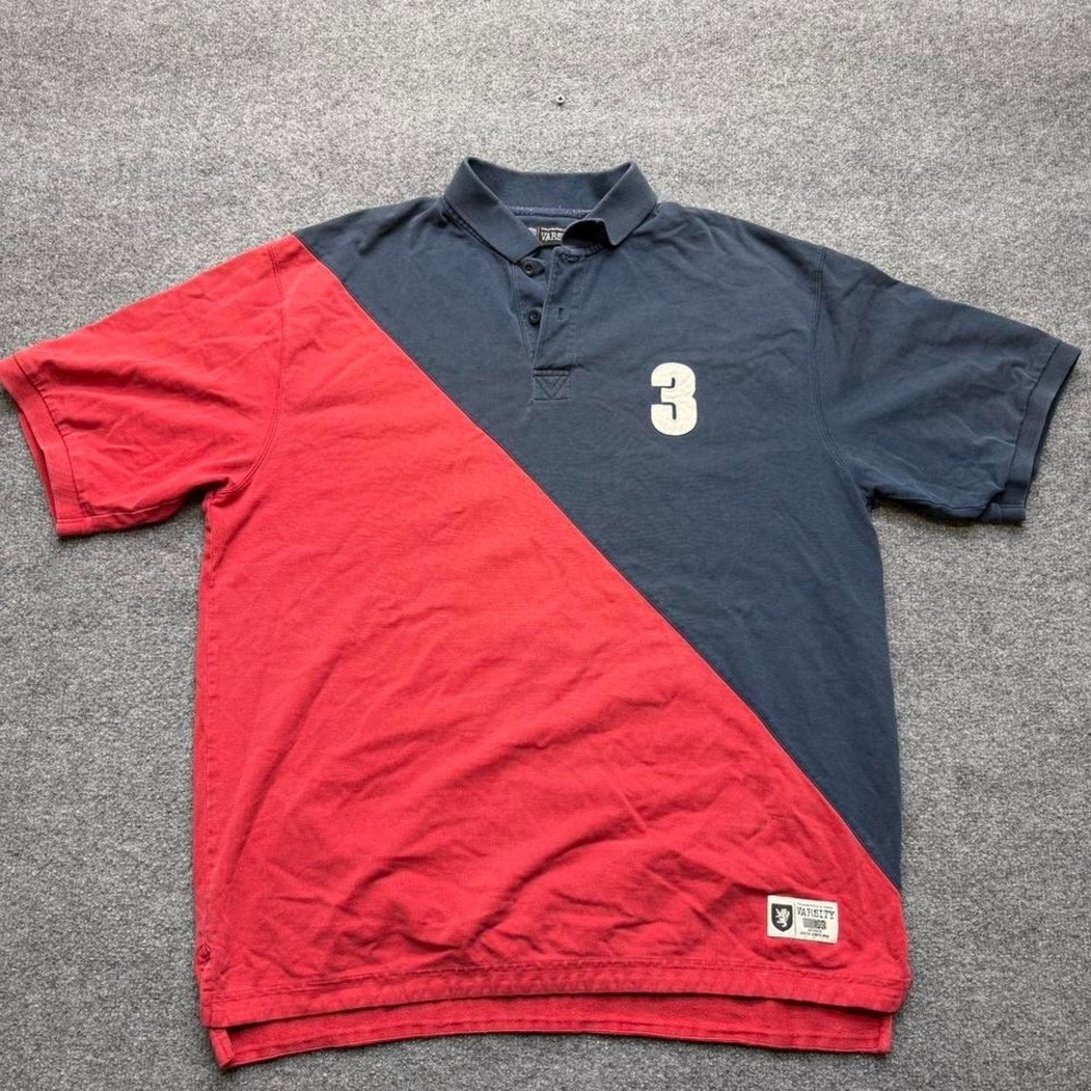 Roundtree & Yorke Y2K polo varsity size‎ men's large navy and red